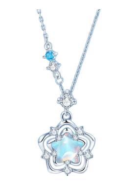 925银海洋之心项链女友礼物