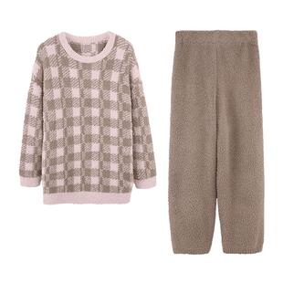 安之伴【巨保暖】半边绒情侣睡衣女款秋冬季加厚珊瑚绒男士家居服