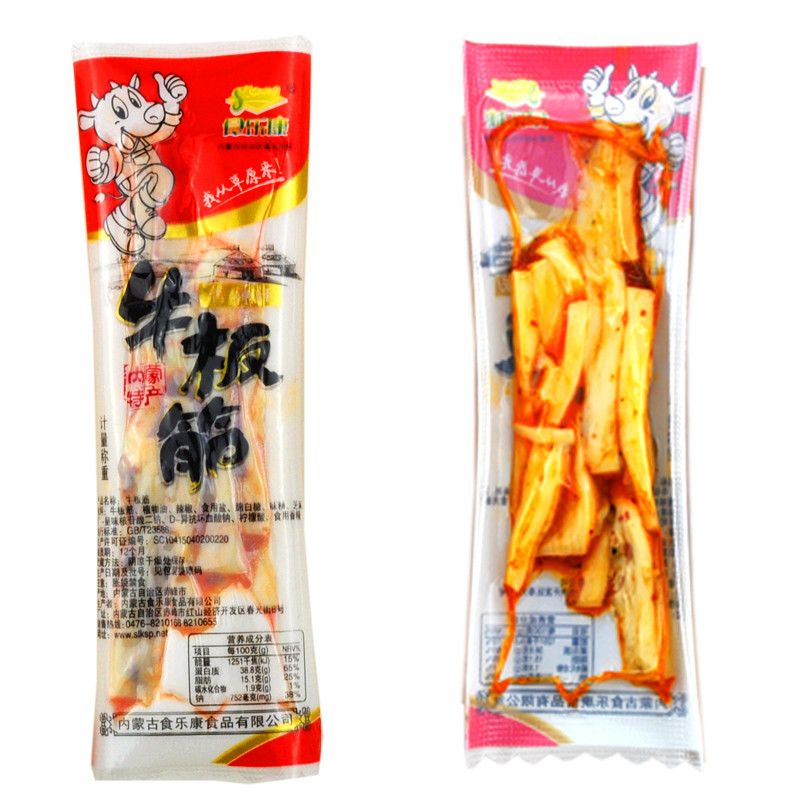 食乐康牛板筋香辣烧烤味500g包邮