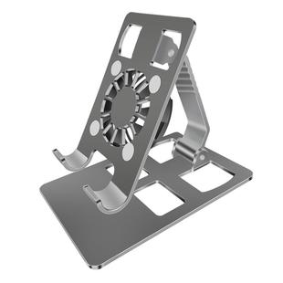 手机平板铝合金支架散热器金属ipad游戏折叠桌面直播手机支撑架万能通用风冷便携式降温懒人刷手机神器小风扇