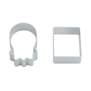 凤梨酥模具10个装铝合金饼干压平器菠萝型压模长方形压板水果切模