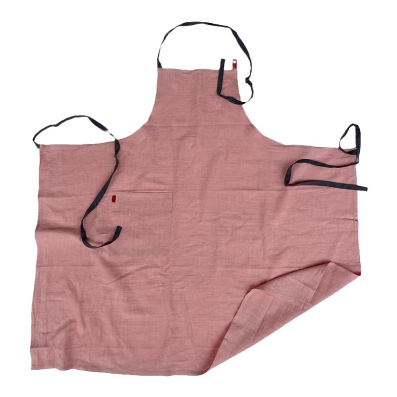 高端围裙亚麻韩版服务员画画咖啡店烘焙美甲店男女印字花艺蛋糕店