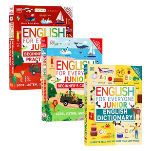 DK人人学英语 少儿初级英语3册 英文原版 English for Everyone Junior 插图图书 低幼儿童英语早教启蒙 亲子教育 新视觉教辅系列