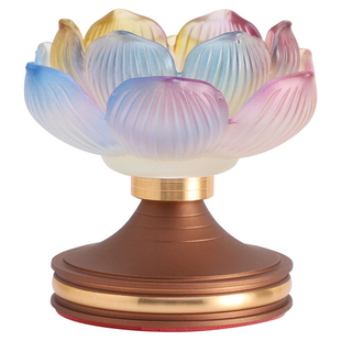 圆通佛具琉璃酥油灯座烛台佛堂供佛灯底座灯架佛堂用品长明灯包邮