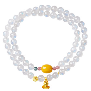 宫里上新月光石手串女天然蓝月光水晶手链正品串珠生日妇女节礼物