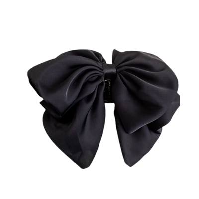 优雅感缎面蝴蝶结花苞抓夹女高级感后脑勺盘发马尾夹气质发夹发饰