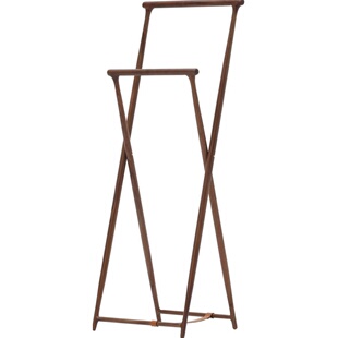 梵几|平云衣架 实木折叠落地衣帽架卧室客厅黑胡桃木挂衣架整装