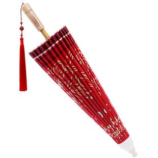 毕六福油纸伞古风传统纯手工伞实用桐油伞红色结婚红伞婚庆防雨伞