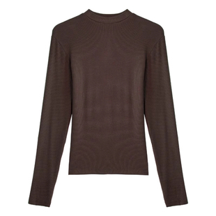 u领丝光棉体恤短袖女极简风白色内搭小圆领女士打底纯棉上衣t恤衫