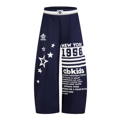 EUEH街头印花拖地阔腿男女长裤