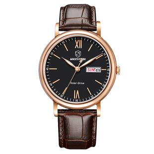 玛斯威顿手表女高级感气质时尚休闲夜光防水光能手表男情侣表正品