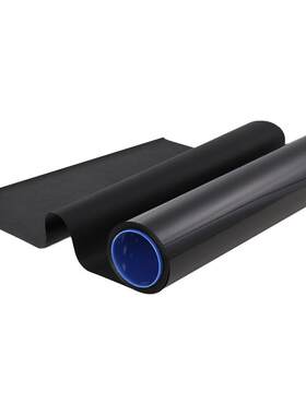 鱼缸背景贴纸静电装饰纯黑色