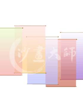 半透纱挂画国风书法挂纱纱幔挂布
