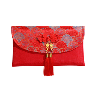 红包结婚专用万元大喜包敬茶改口费布艺红包袋婚礼随份子2025新款