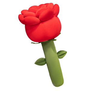 诺言创意玫瑰花抱枕一朵花毛绒玩具红色大花朵造型情人节礼物女生