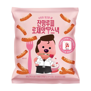 韩国进口啵乐乐loopy露比芝士奶油麻辣味年糕状脆条膨化追剧零食