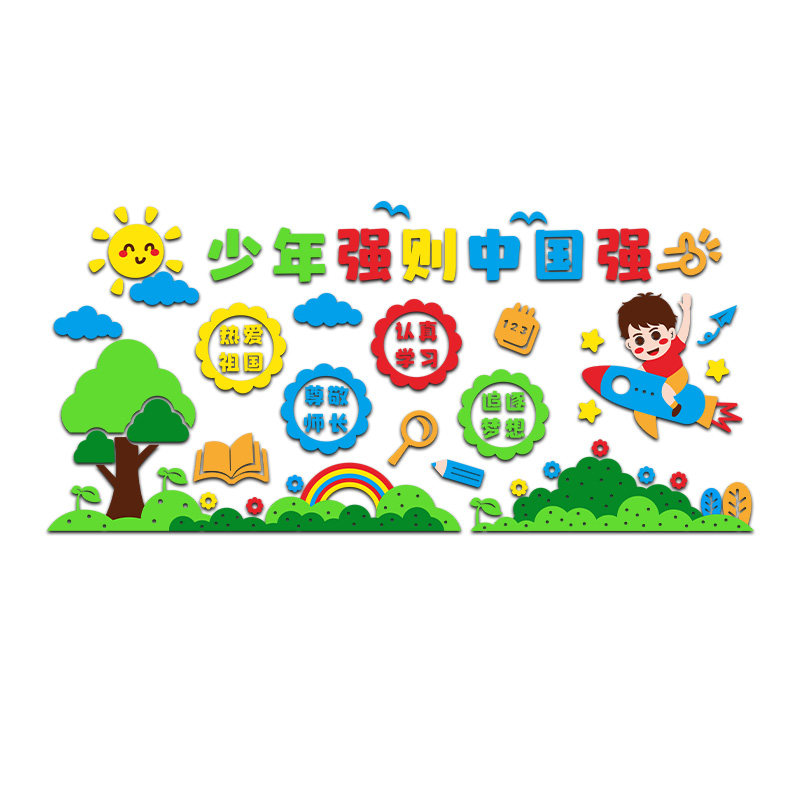 幼儿园环创主题墙成品墙贴画