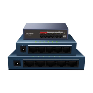 海康威视POE网线交换机百兆千兆5/8/16/24/48口监控交换机标准48V