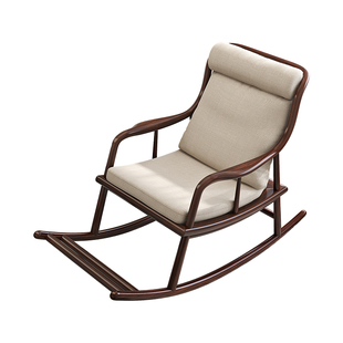 政府补贴乌金木实木摇椅躺椅大人家用阳台高端家具休闲懒人摇摇椅
