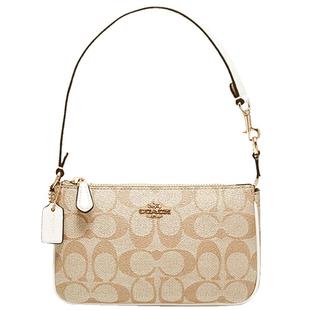 COACH/蔻驰Nolita19女包手拿包麻将包腋下包女单肩斜挎包女奶茶色