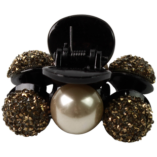 秋冬温柔披肩发抓夹轻奢贝珠闪锆夹子网红气质刘海小发夹侧边发卡