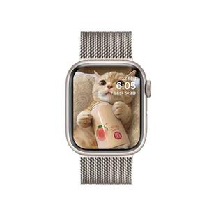 适用iwatch苹果手表表带s11applewatchultra3表带se3米兰尼斯s9磁吸表带8/7/6/5金属不锈钢男女45mm运动表链