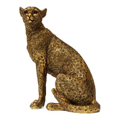 中古金豹相框摆件组合装饰