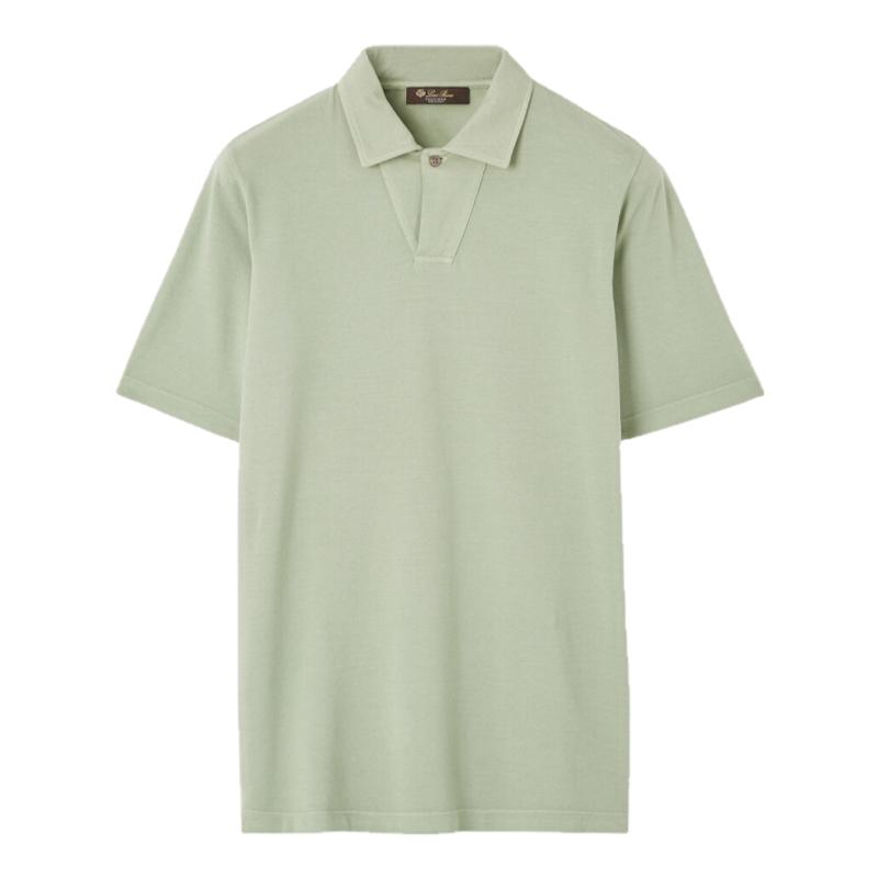 LoroPiana/诺悠翩雅男士T恤短袖轻盈棉质优雅领口设计新款