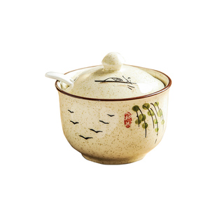 家用调料罐陶瓷辣椒罐小盐罐复古餐厅辣子油专用罐老式调味罐