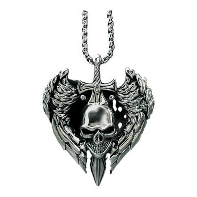 嘻哈朋克饰品骷髅天使男潮项链