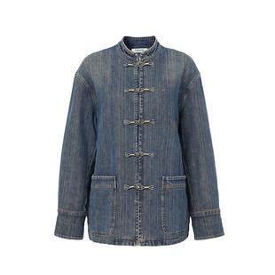 恩瑞妮商场同款2025冬季新款百搭显瘦气质淑女牛仔外套上衣女