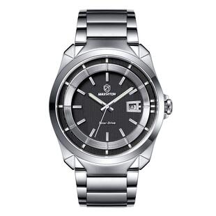 玛斯威顿光能手表男高级感防水夜光商务休闲大表盘太阳能男士腕表