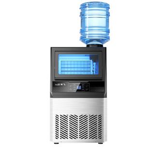 新飞制冰机商用奶茶店大型50/90/140KG大容量小型全自动方冰块机