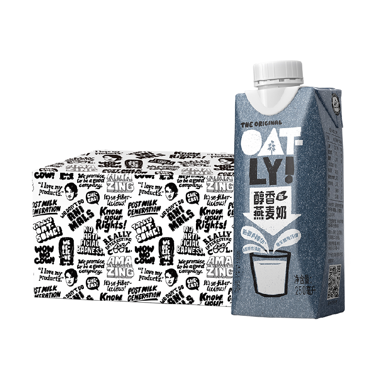 OATLY燕麦奶浓醇绵密250ml*18瓶