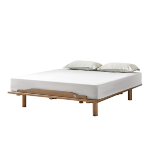 大自然【新品】实木床山毛榉无床头榻榻米卧室小户型双人床YM1208