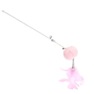 Zayn咱吖丨真兔毛羽毛逗猫棒 猫玩具猫棒带铃铛丰荣玩具宠物玩具