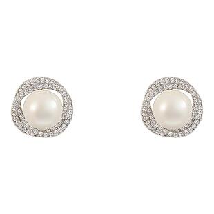 珍珠耳钉女气质大气轻奢高级感纯银针耳环2025年新款爆款耳夹耳饰