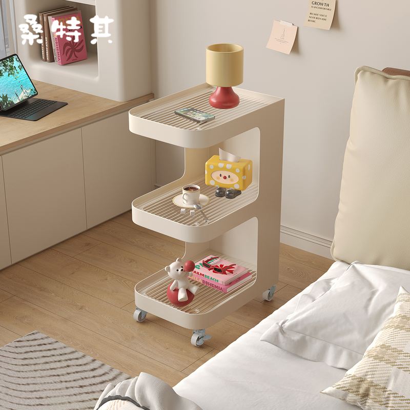超窄床头柜置物架小型收纳柜卧室家用可移动边几沙发侧边柜床边桌
