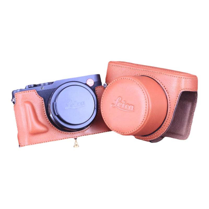 适用徕卡dlux8皮套保护套莱卡相机包Leica D-LUX8相机壳真皮复古底座配件手柄微单斜挎便携头层牛皮