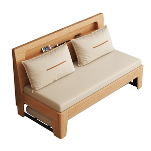2025新款实木沙发床小户型客厅多功能可折叠沙发床一体两用多功能