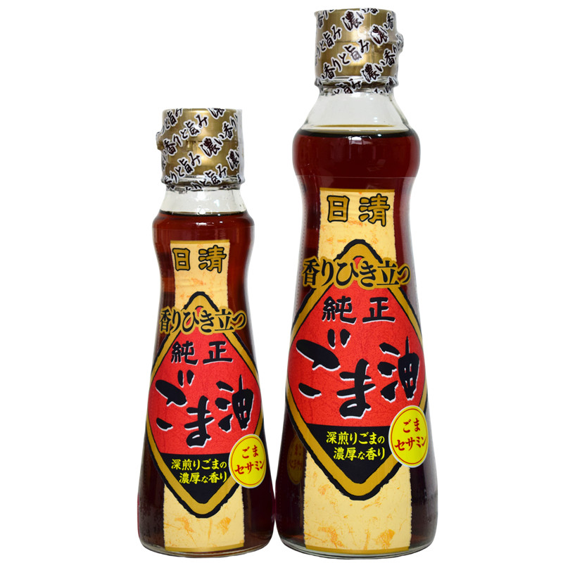 日本原装进口日清芝麻油香油浓香焙煎压榨工艺胡麻油凉拌调味250g