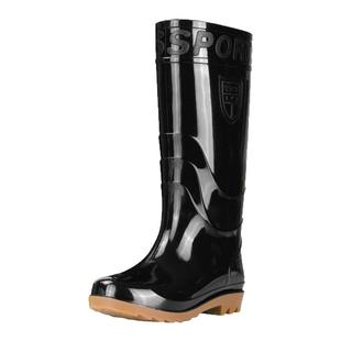 雨鞋下地干活男水鞋高中筒劳保工地水靴女加绒保暖雨靴加厚胶鞋