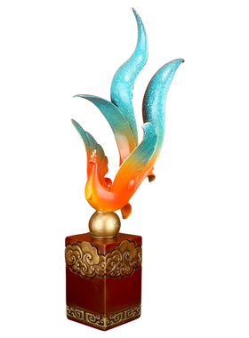 瑞凤呈祥全铜凤凰摆件吉祥物礼品