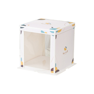 蛋糕盒6 8 10 12寸生日蛋糕盒子包装盒纸盒半透明网红烘焙双层