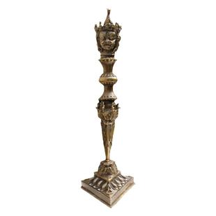 特大号精品金刚杵铜普巴铜杵三面马头明王金刚撅法器带底座摆件纯