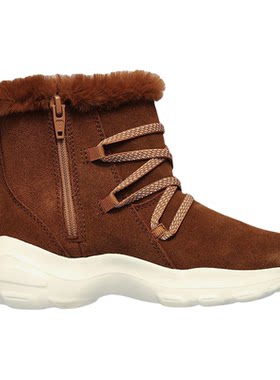 Skechers/斯凯奇正品 春季儿童中帮侧拉链保暖加绒休闲冬靴