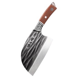 张小泉菜刀斩切两用家用不锈钢老式圆头刀手工锻打刀具厨房切片切