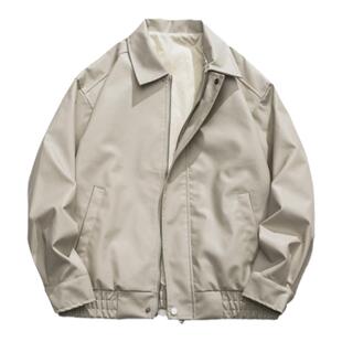 mYes牧野森PU皮衣男复古外套女情侣秋冬季机车加厚春秋港式皮夹克