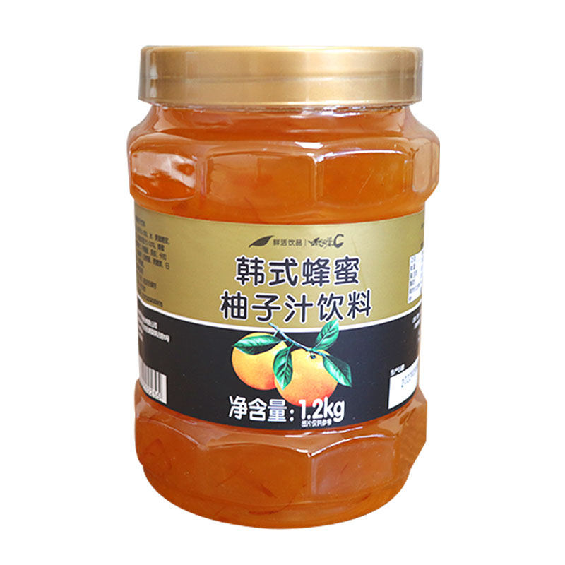 柚子果肉蜂蜜柚子茶鲜活
