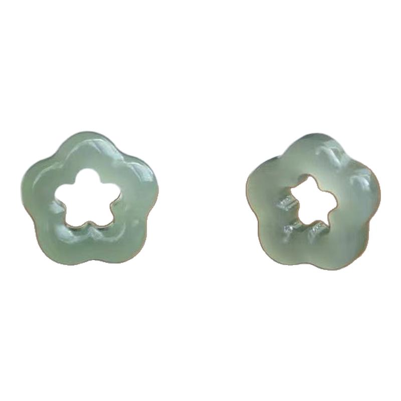 和田玉梅花吊坠925银百搭礼物款